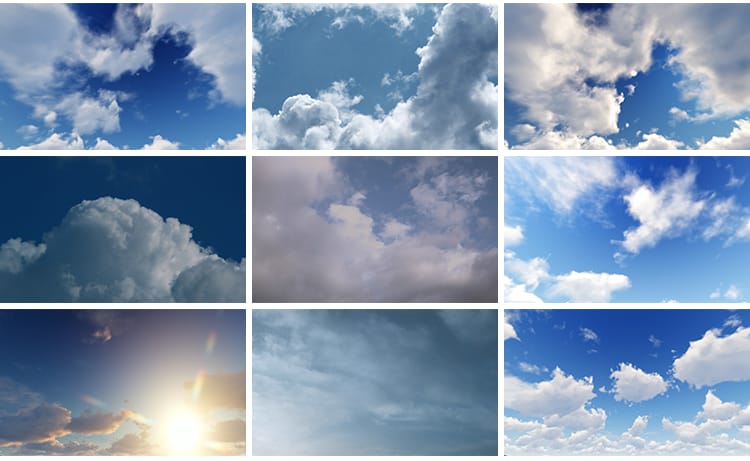 天空蓝天白云云彩云朵流动云层晴空万里晴天乌云实拍延时视频素材