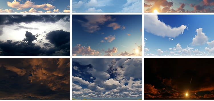 天空蓝天白云云彩云朵流动云层晴空万里晴天乌云实拍延时视频素材