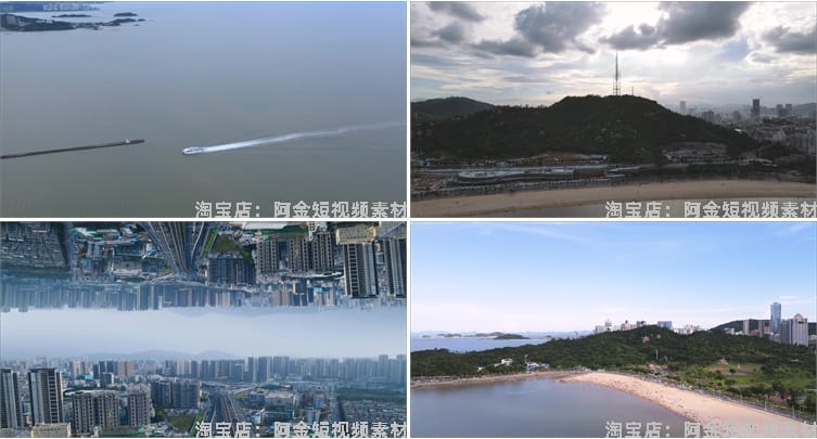 珠海城市景点风光建筑航拍风景素材高清旅游自然治愈系短视频背景