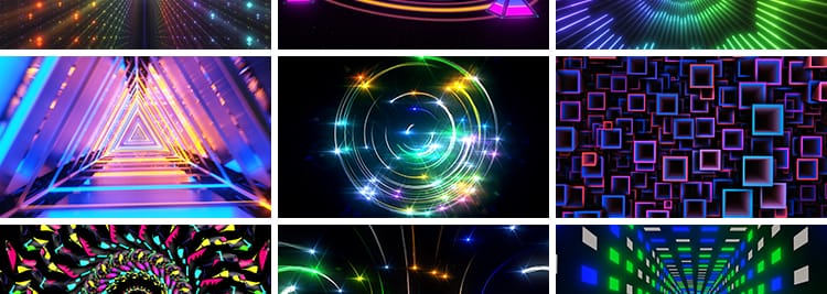 4K动感dj炫酷灯光酒吧KTV显示屏幕背景舞台大屏幕led表演视频素材