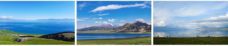 新疆赛里木湖旅游景点名胜风景区湖景风光航拍高清实拍短视频素材