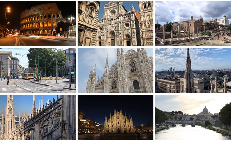 意大利罗马城市风光航拍米兰威尼斯风景人流人文高清实拍视频素材