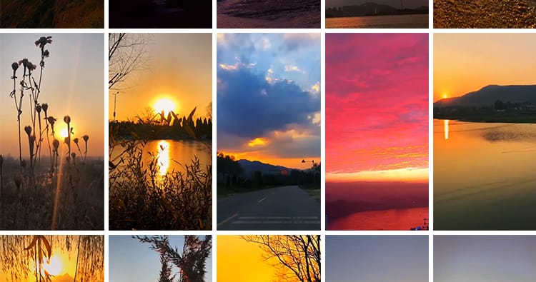 竖屏云彩天空云层唯美治愈系夕阳晚霞日出日落黄昏抖音短视频素材