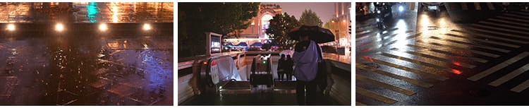 夜晚城市街道下雨窗户雨滴落孤独情感雨天路人行人雨后短视频素材