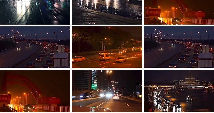 车流夜景上下班高峰期车辆拥堵城市交通忙碌快节奏航拍短视频素材