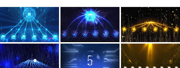 手掌启动仪式10秒倒计时十秒倒数蓝色科技红色金色AE模板视频素材