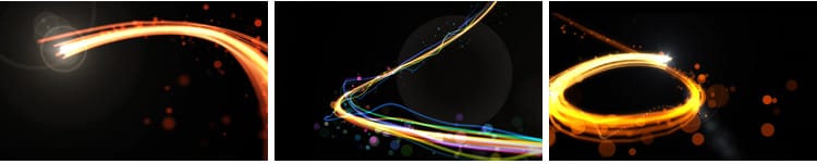 粒子光线金色穿梭线条光斑效果光效转场光束划屏动态背景视频素材