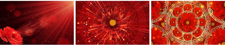 4K喜庆牡丹花开富贵鲜花花瓣绽放舞台舞蹈LED大屏幕背景视频素材