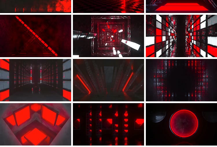 工业风空间穿梭酒吧夜店节奏闪屏动感大屏幕舞台LED背景视频素材