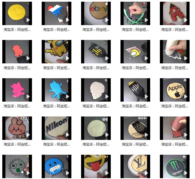 平底锅彩色手工煎饼画画自媒体国外高清解压视频小说推文素材引流