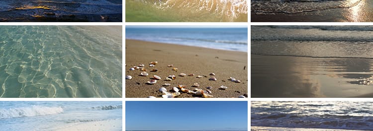 唯美海边沙滩大海浪花海洋海面黄昏自然风光海岸自媒体短视频素材