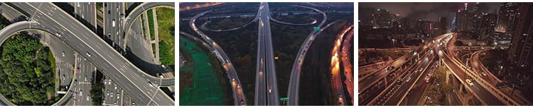 4K航拍延时立交桥高架桥城市建筑夜景车流交通道路剪辑短视频素材