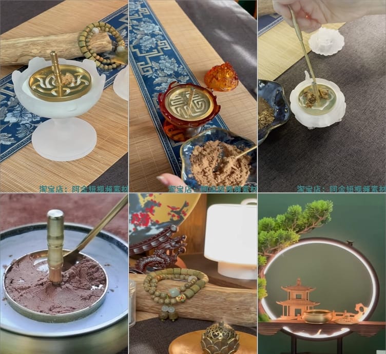 焚香打香篆沉浸式国外高清竖屏解压视频小说推文素材引流无水印