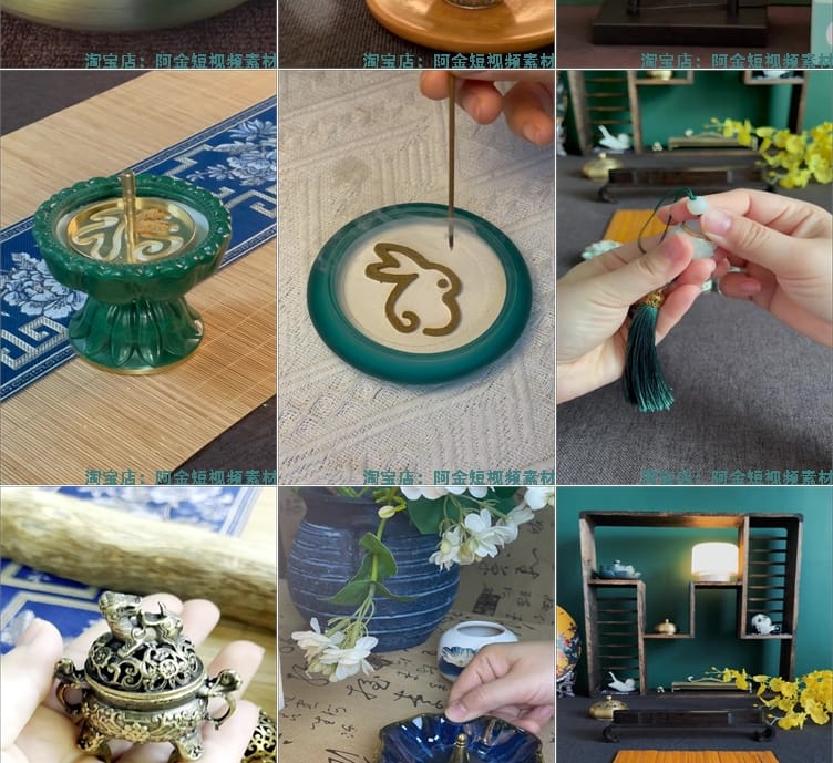 焚香打香篆沉浸式国外高清竖屏解压视频小说推文素材引流无水印