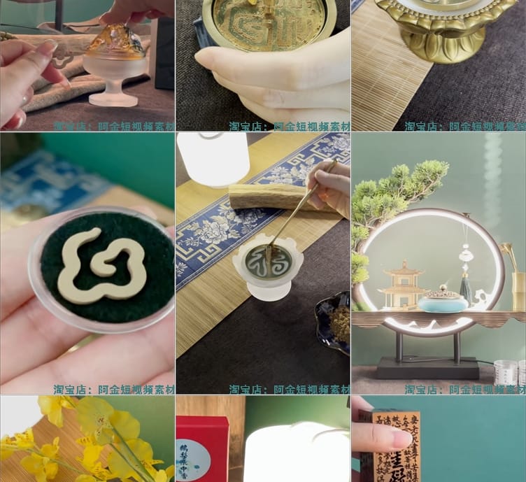 焚香打香篆沉浸式国外高清竖屏解压视频小说推文素材引流无水印