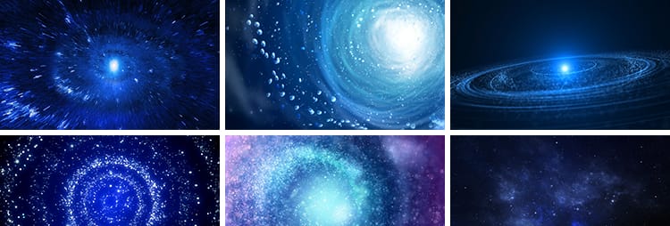 唯美星空蓝色梦幻粒子婚礼晚会走秀演出舞台LED直播背景视频素材