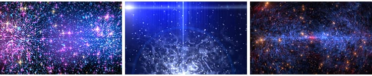 唯美星空蓝色梦幻粒子婚礼晚会走秀演出舞台LED直播背景视频素材