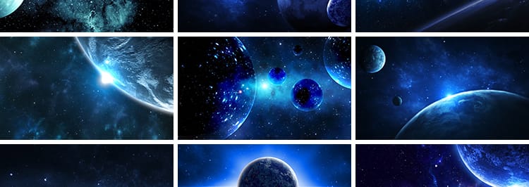 星空星球地球宇宙太空银河粒子科幻梦幻科技蓝色舞台led视频素材