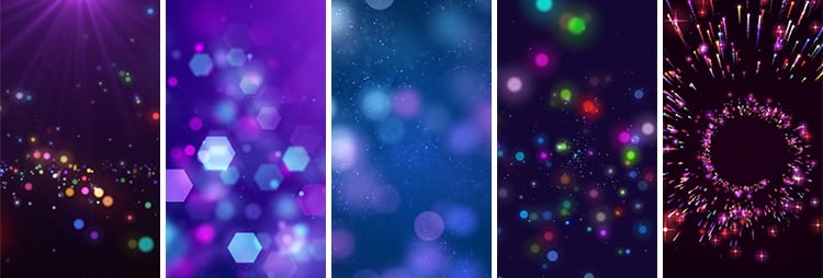 竖屏唯美梦幻光效星空粒子光线舞台抖音快手直播动态背景视频素材