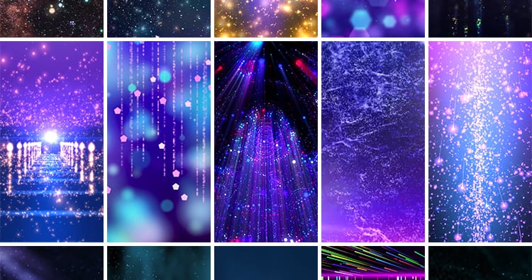 竖屏唯美梦幻光效星空粒子光线舞台抖音快手直播动态背景视频素材