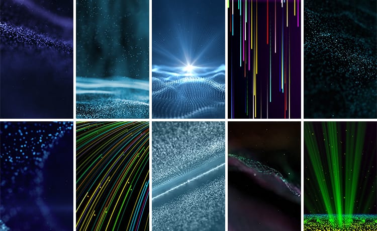 竖屏唯美梦幻光效星空粒子光线舞台抖音快手直播动态背景视频素材