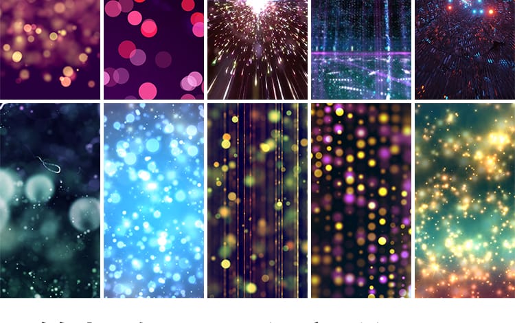 竖屏唯美梦幻光效星空粒子光线舞台抖音快手直播动态背景视频素材