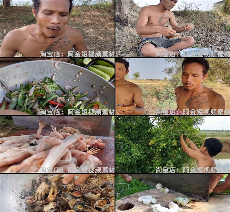 越南烹饪美食创意制作背景国外横屏高清直播解压视频小说推文素材