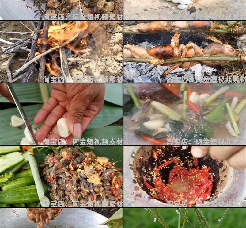 越南烹饪美食创意制作背景国外横屏高清直播解压视频小说推文素材