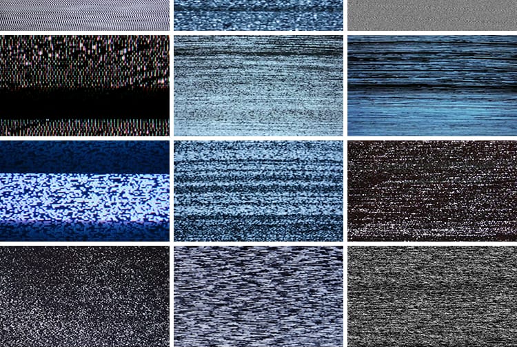 画面雪花点屏片头转场无信号故障噪声闪动黑白噪波条纹短视频素材