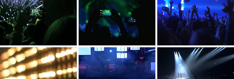 演唱会音乐节狂欢欢呼人群晃动举手现场观众灯光秀抖音短视频素材