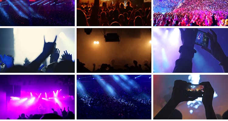 演唱会音乐节狂欢欢呼人群晃动举手现场观众灯光秀抖音短视频素材