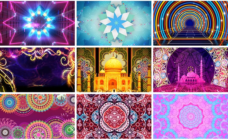 新疆民族歌舞印度桑巴肚皮舞台异域少数民族舞蹈背景LED视频素材