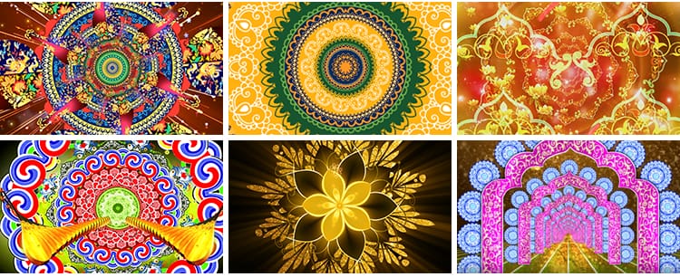 新疆民族歌舞印度桑巴肚皮舞台异域少数民族舞蹈背景LED视频素材