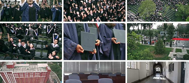 学校园多彩生活运动毕业季扔抛学士帽毕业典礼大学生学习视频素材