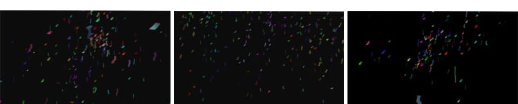 礼花彩带彩条彩纸节日庆祝婚礼彩色纸屑洒落透明通道动态视频素材