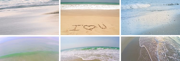 海边沙滩唯美大海浪花海面冲浪黄昏海水岸边风景高清实拍视频素材