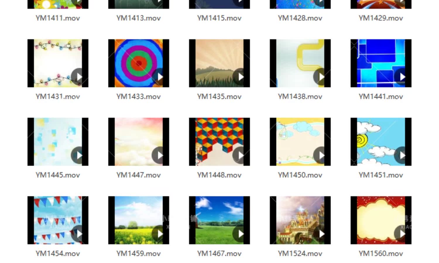 儿童卡通横版高清抖音自媒体pr剪辑背景视频素材