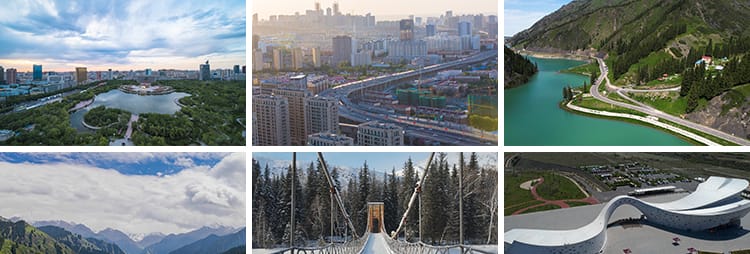 新疆乌鲁木齐城市建筑航拍旅游风景点高清实拍宣传片剪辑视频素材