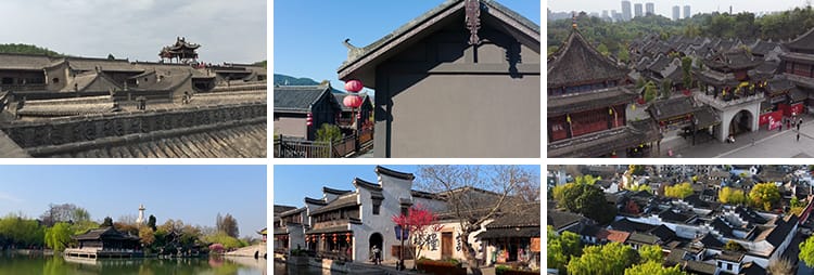 古镇古城旅游景点古建筑村庄历史风景风光景观唯美水乡短视频素材