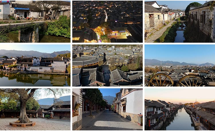古镇古城旅游景点古建筑村庄历史风景风光景观唯美水乡短视频素材