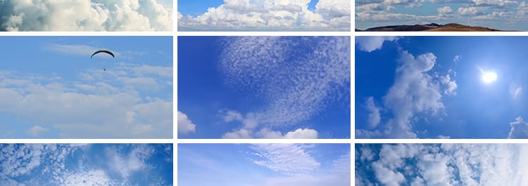 唯美蓝天白云天空云朵云层晴空万里实拍延时飞鸟空镜视频剪辑素材