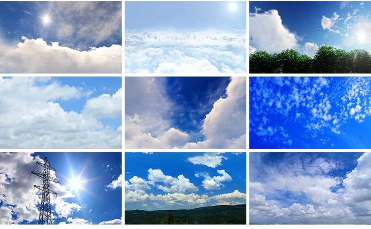 唯美蓝天白云天空云朵云层晴空万里实拍延时飞鸟空镜视频剪辑素材