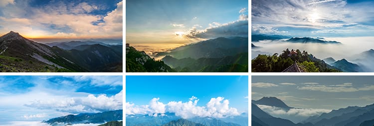 秦岭山脉风光大自然风景云海云雾缭绕太白山航拍延时实拍视频素材