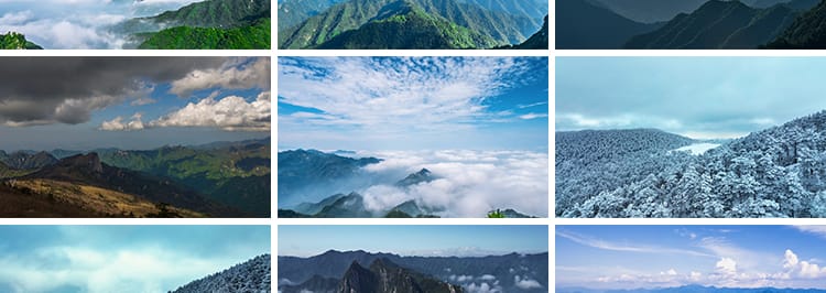 秦岭山脉风光大自然风景云海云雾缭绕太白山航拍延时实拍视频素材