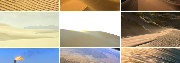 荒沙漠戈壁日落沙丘夜晚骆驼风化地貌风沙粒沙尘大漠孤烟视频素材