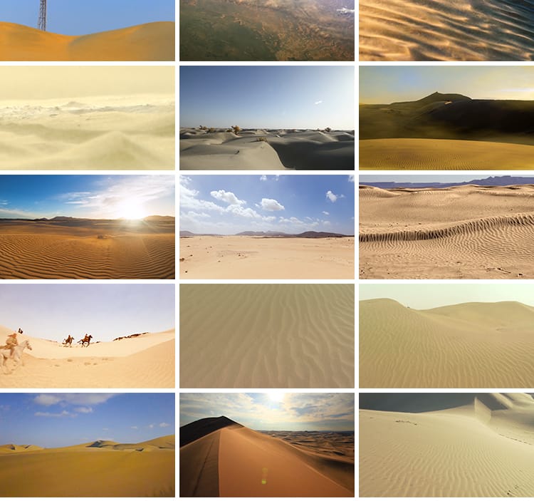 荒沙漠戈壁日落沙丘夜晚骆驼风化地貌风沙粒沙尘大漠孤烟视频素材