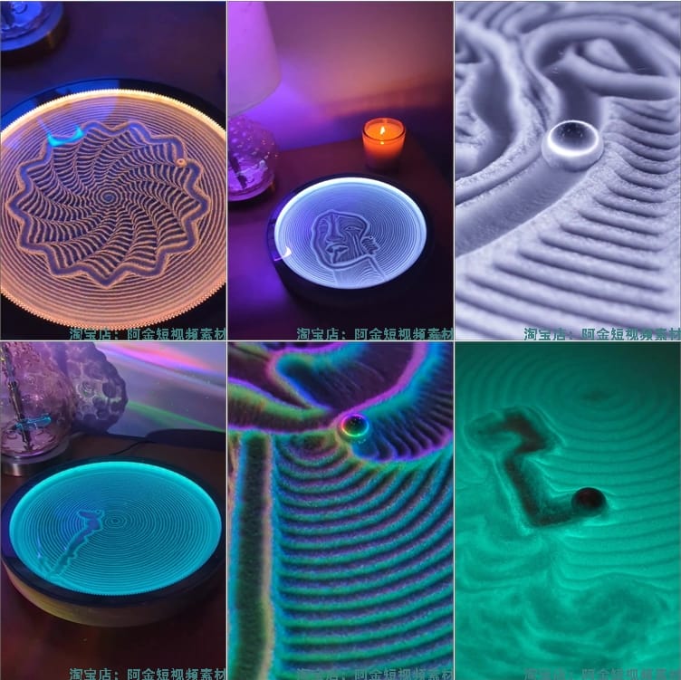 竖屏彩色沙盘音乐滚动小球高清解压短视频小说推文素材自媒体剪辑