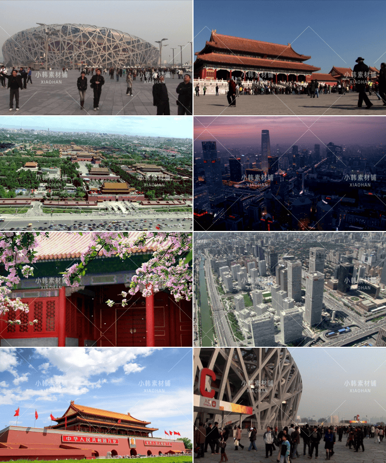 北京城市风景横版高清抖音自媒体pr剪辑背景视频素材