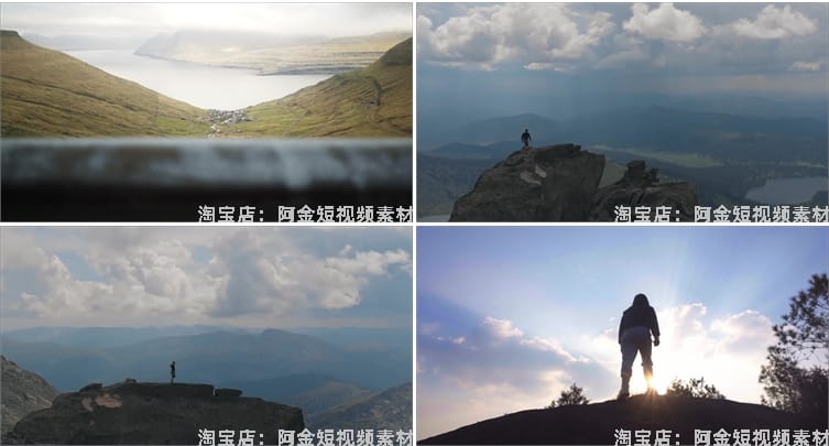 攀登登山登顶爬山高峰奋斗成功励志梦想短视频自媒体高清素材剪辑