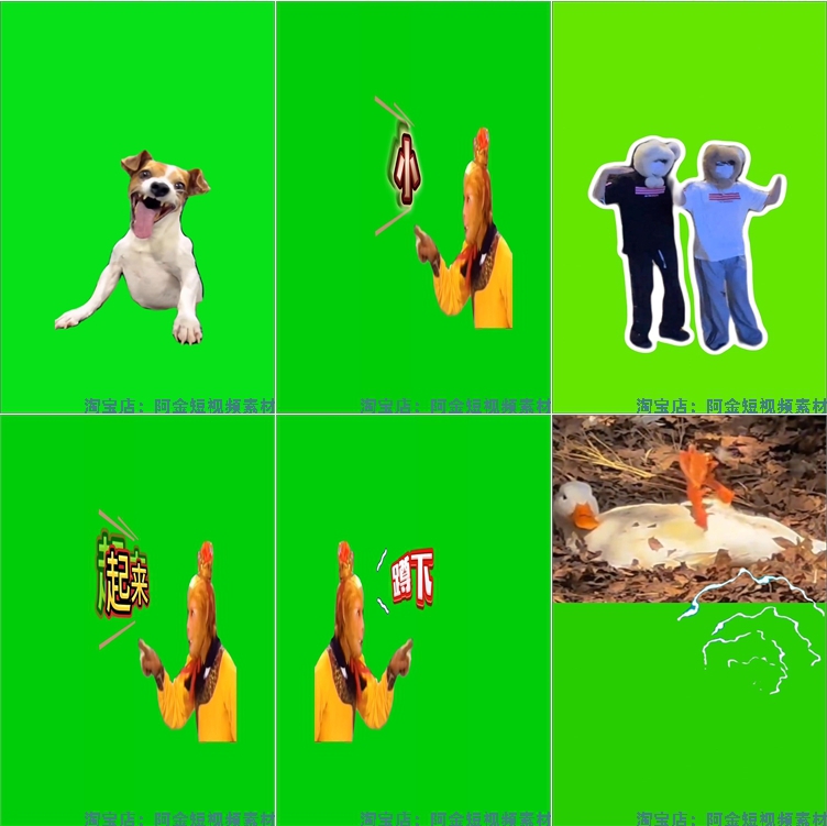 娱乐游戏互动主播整蛊变身惩罚抖音绿幕直播间特效抠像视频素材